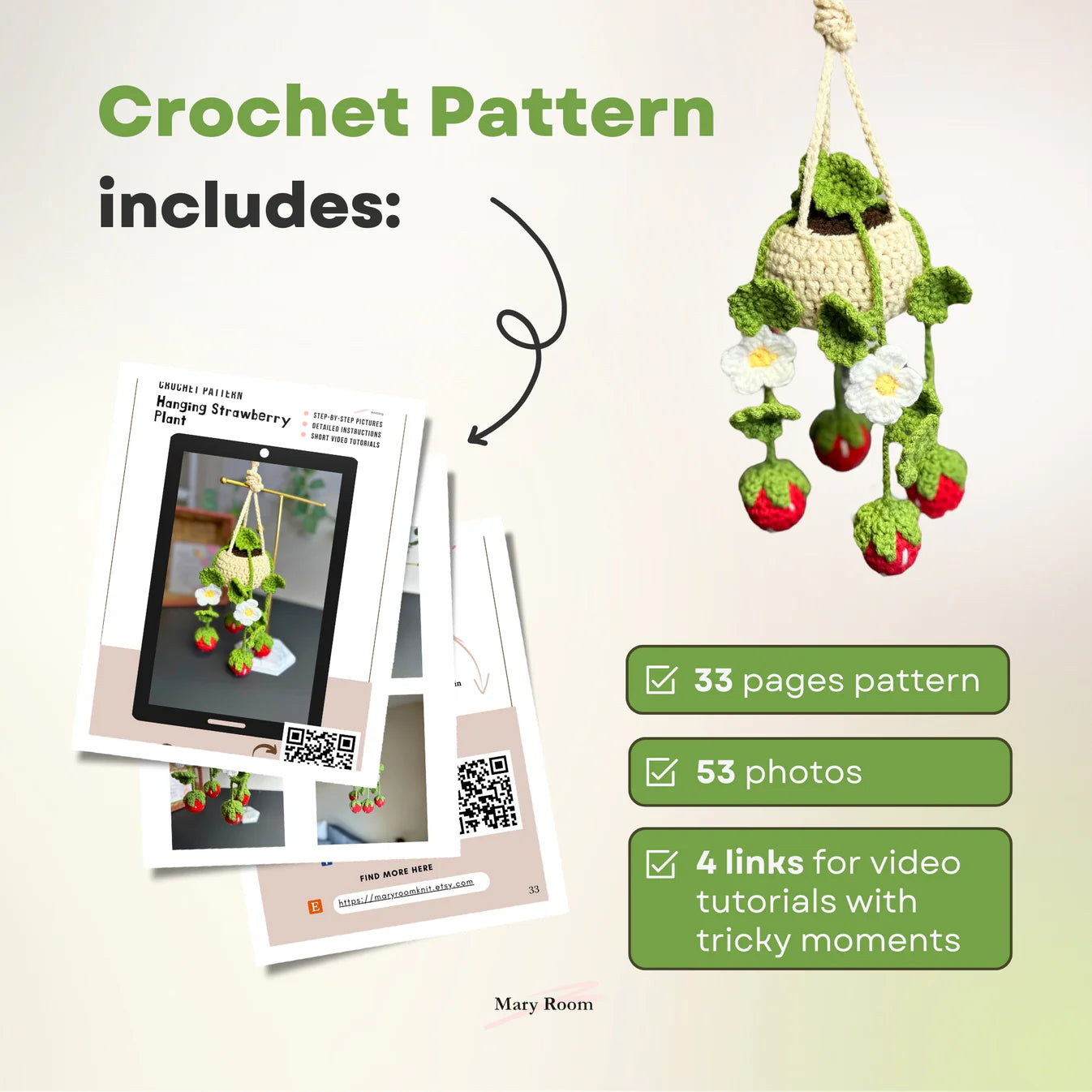 Crochet Hanging Plants Pattern Bundle