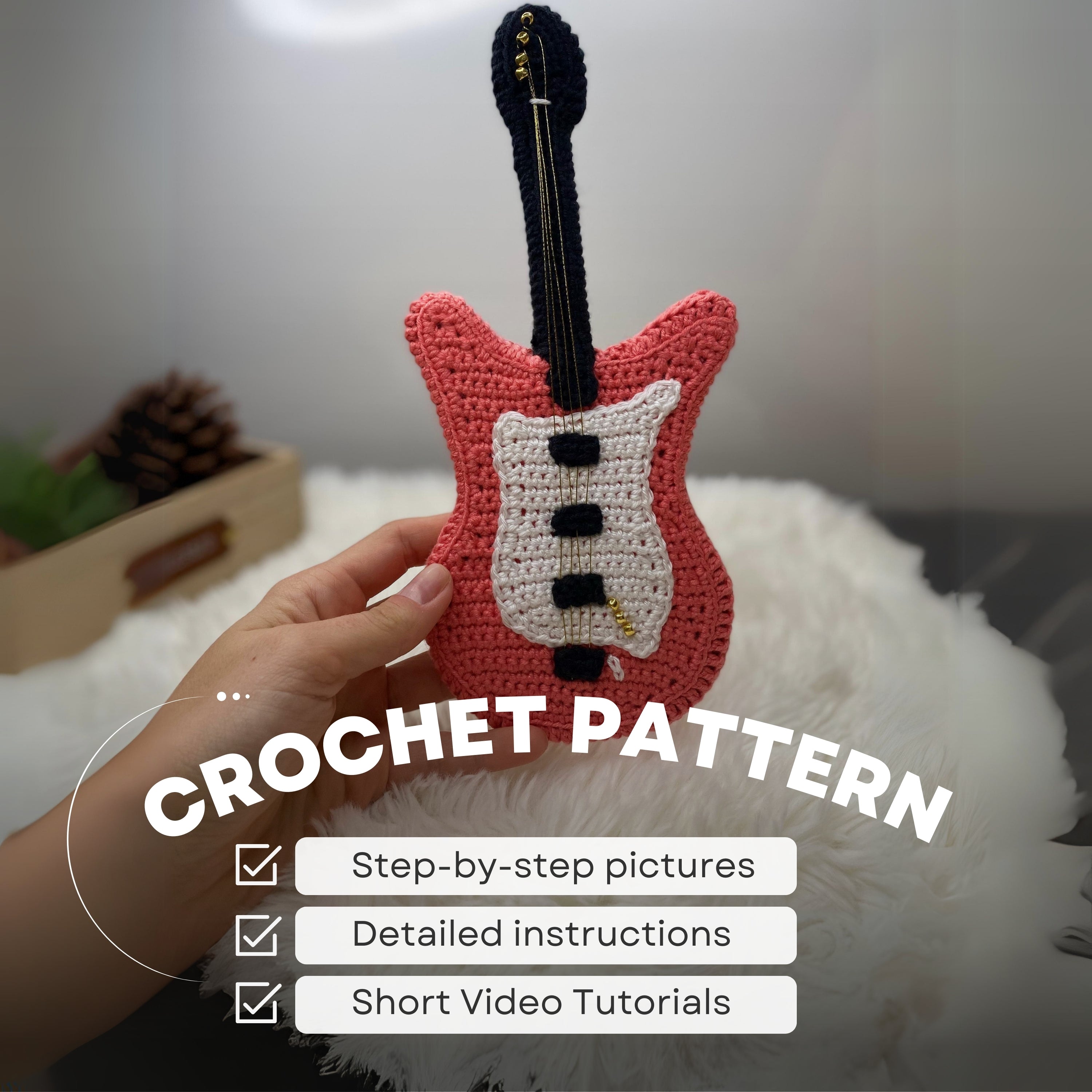 Crochet Guitar Pattern Amigurumi PDF Toy Tutorial Mary Room crochet-guitar-pattern-amigurumi-pdf-toy-tutorial-mary-room