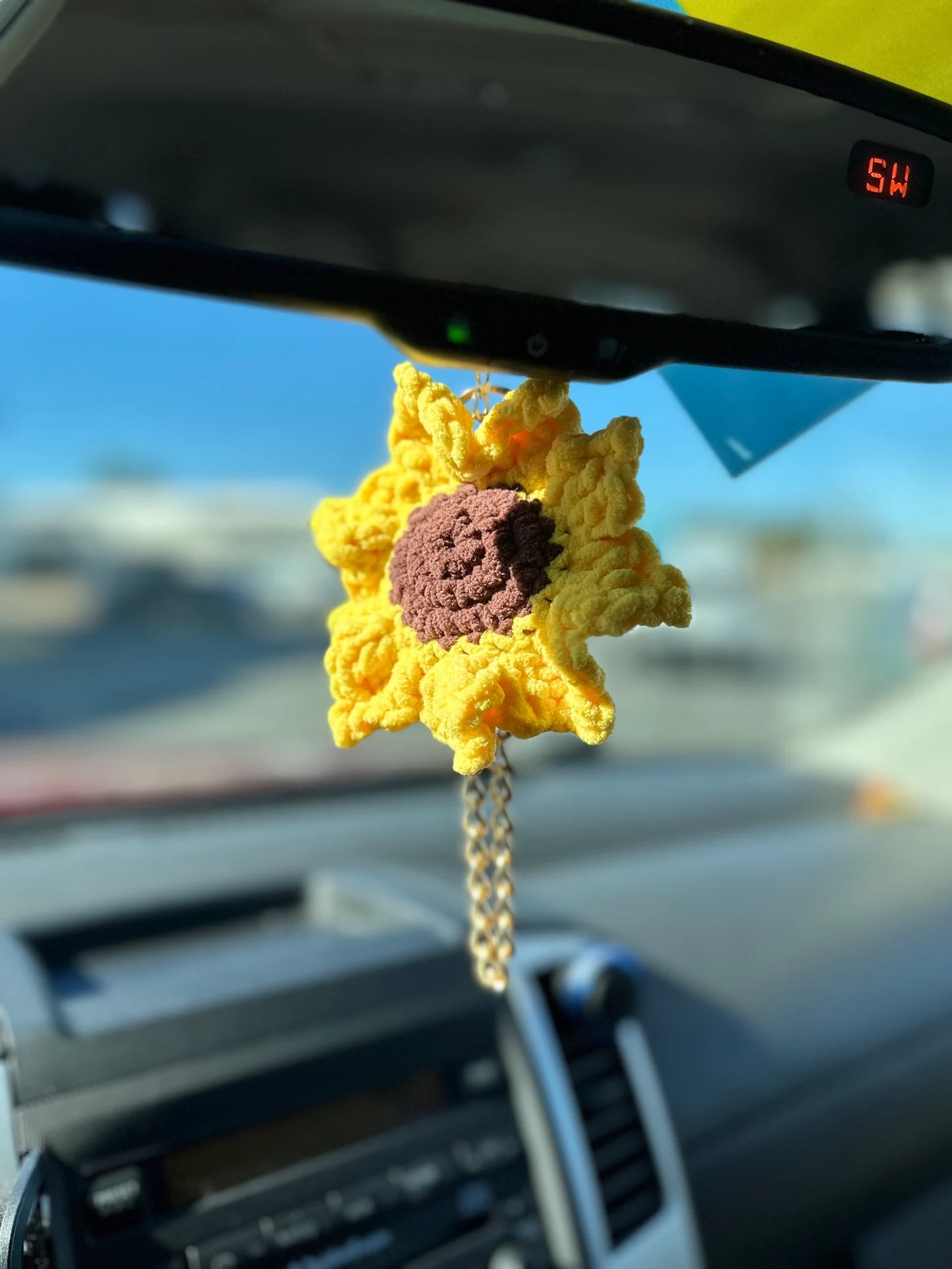 Plush Sunflower Keychain