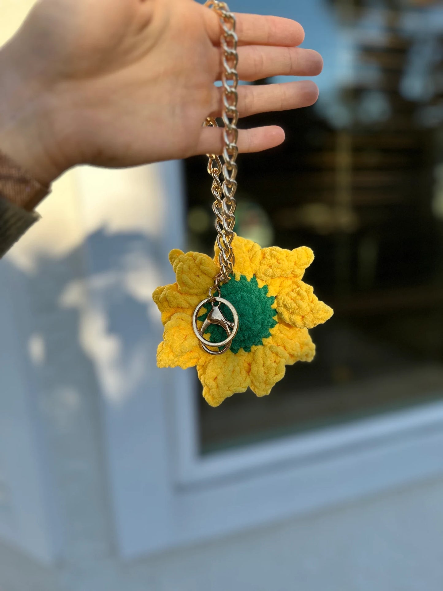Plush Sunflower Keychain