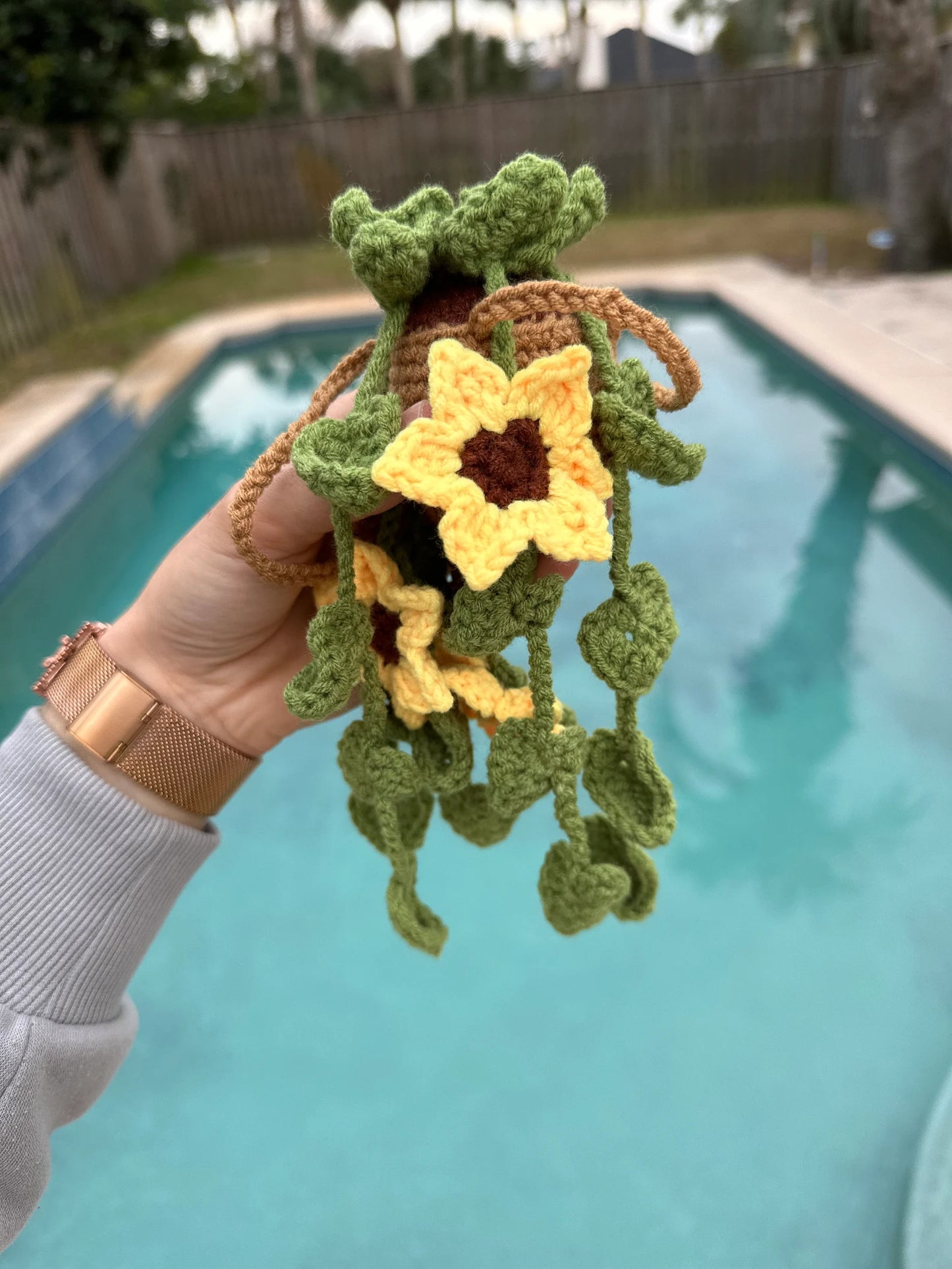 Styled lifestyle shot of finished sunflower plant