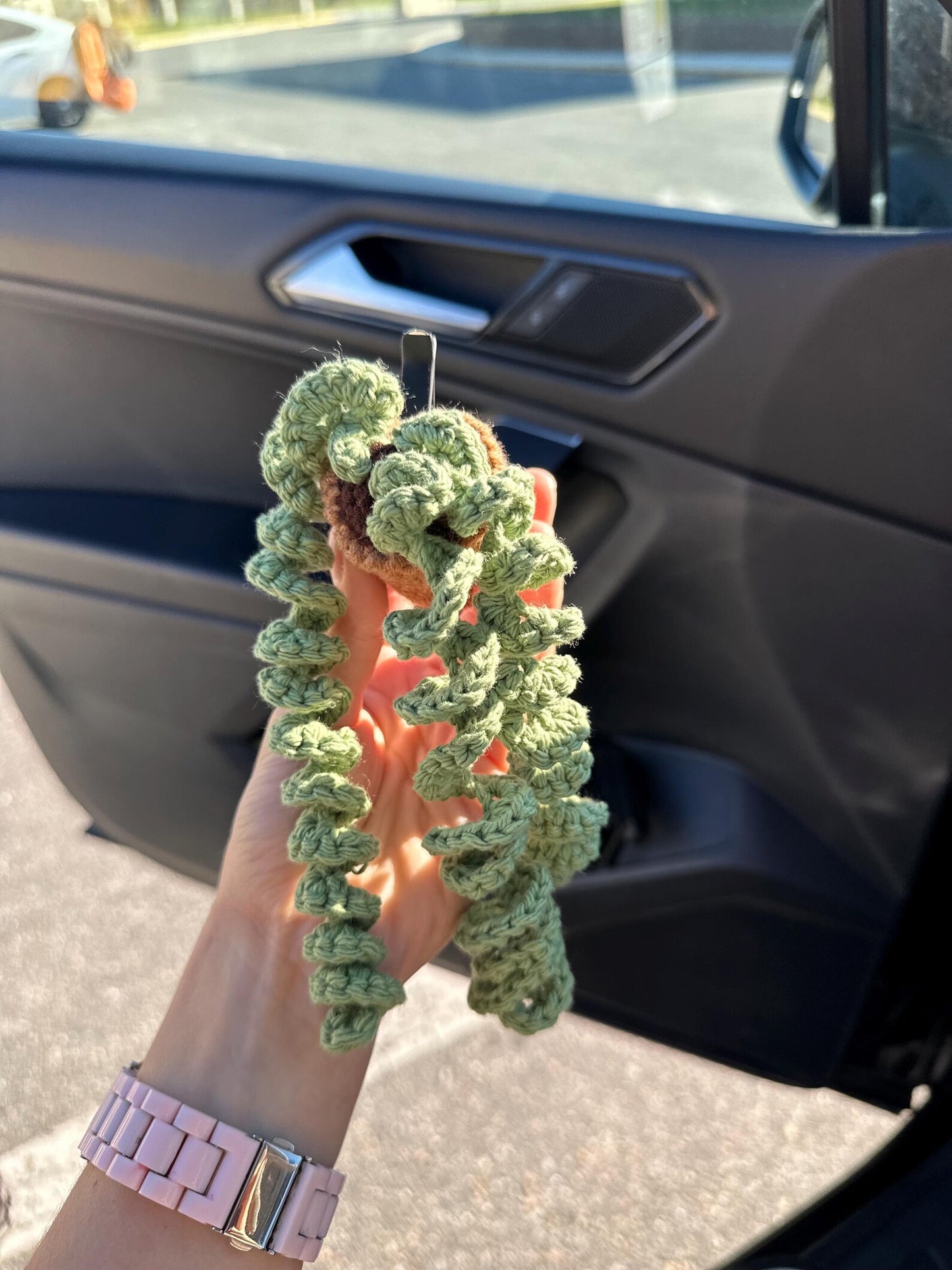 Curly Plant Car Clip