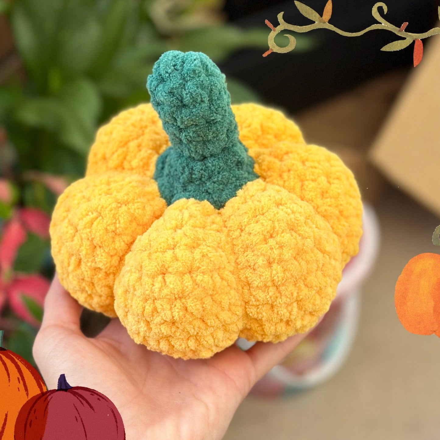 DIY Crochet Kit: Halloween Pumpkin