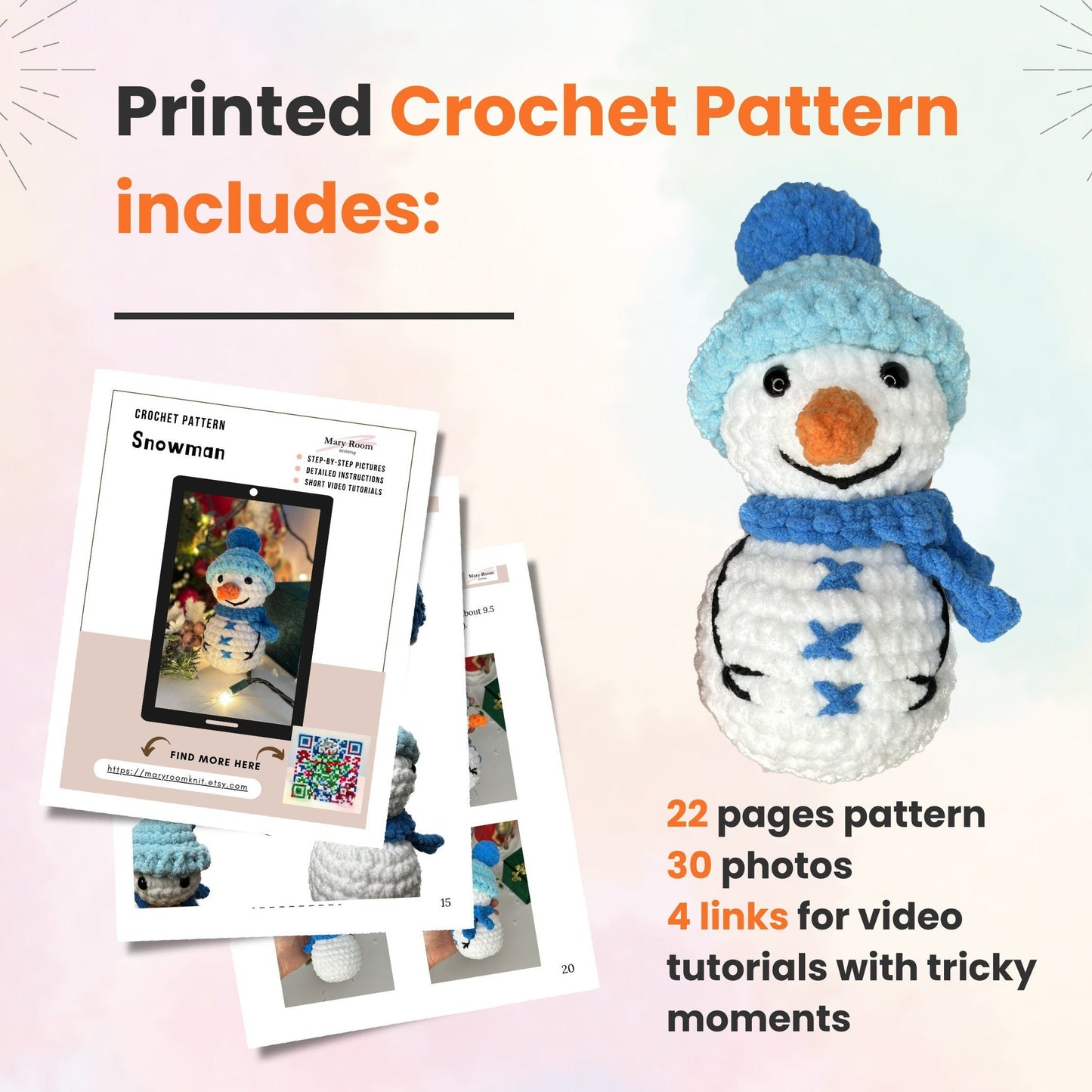 DIY Crochet Kit: Snowman