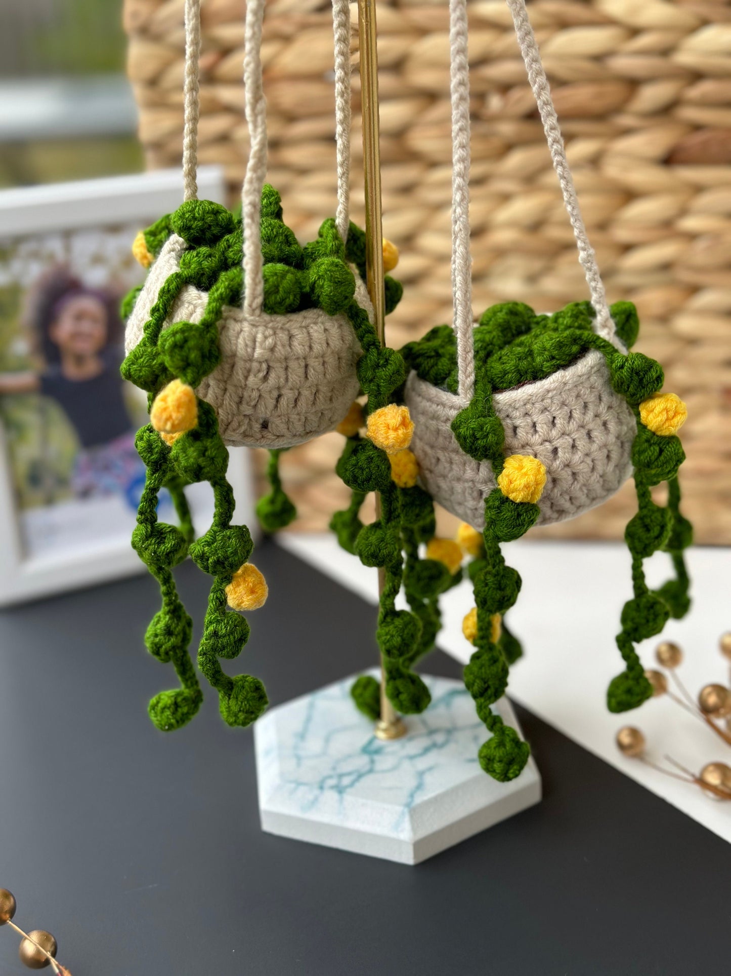 String of Pearls with Flowers
