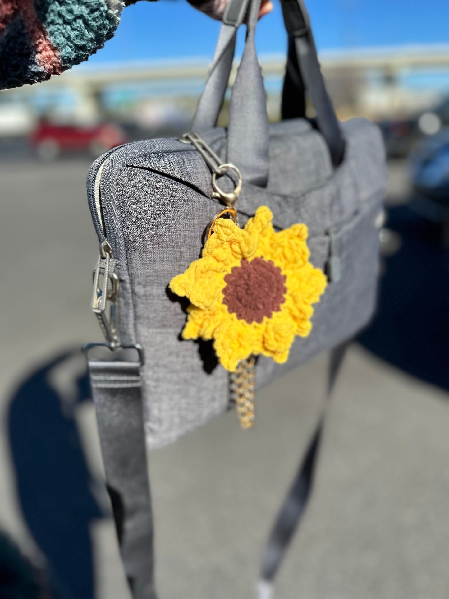 Plush Sunflower Keychain