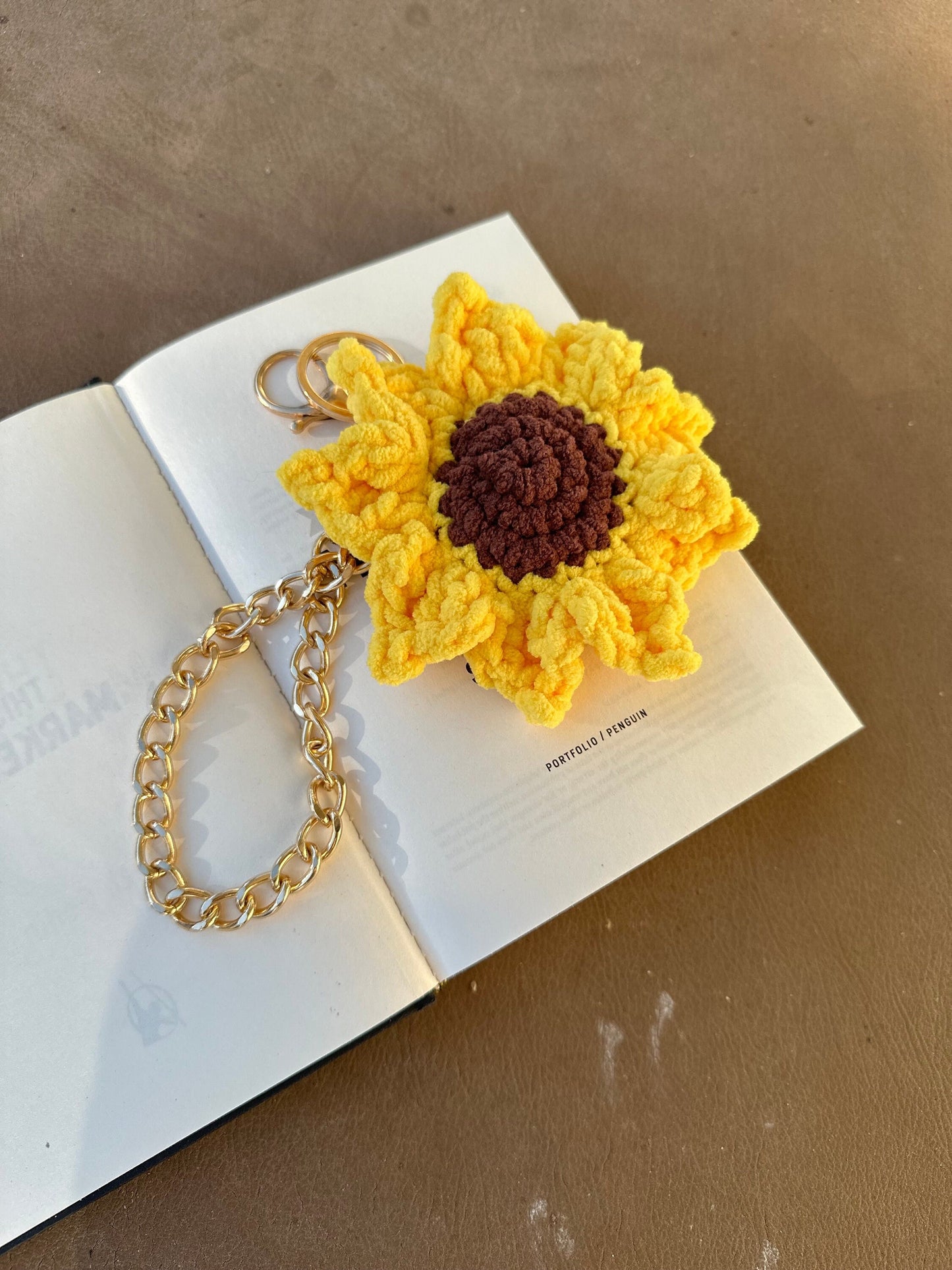 Plush Sunflower Keychain