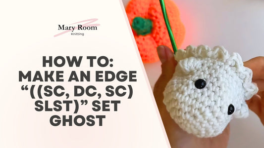 How to: make an edge “((sc, dc, sc) slst)” Set (Crochet Tutorial: Halloween Ghost)