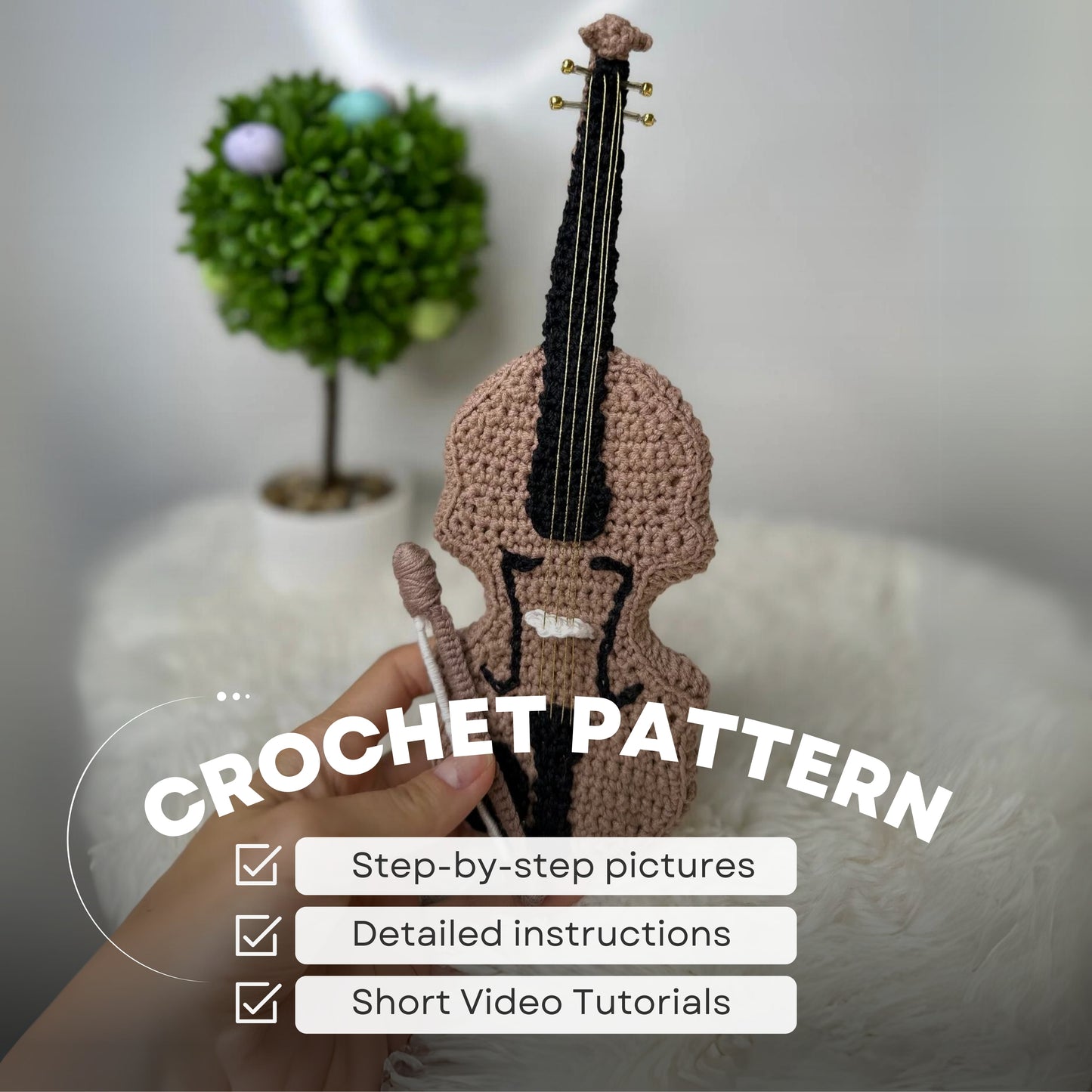CROCHET MINI VIOLIN PATTERN
