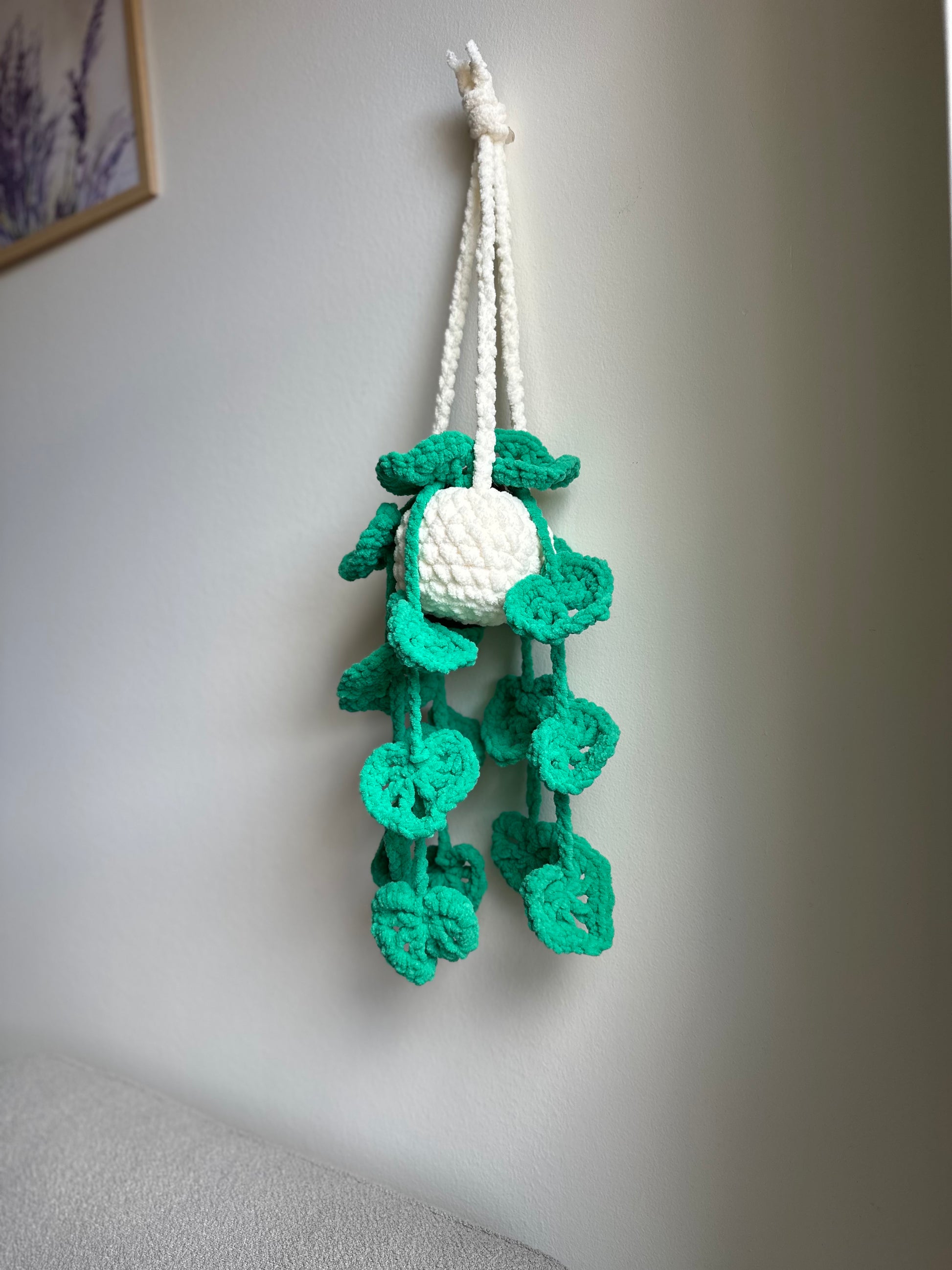 Handmade crochet String of Hearts or Wisteria plush plant home decor