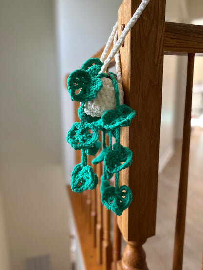 Boho crochet plant plush decor with fiberfill stuffing