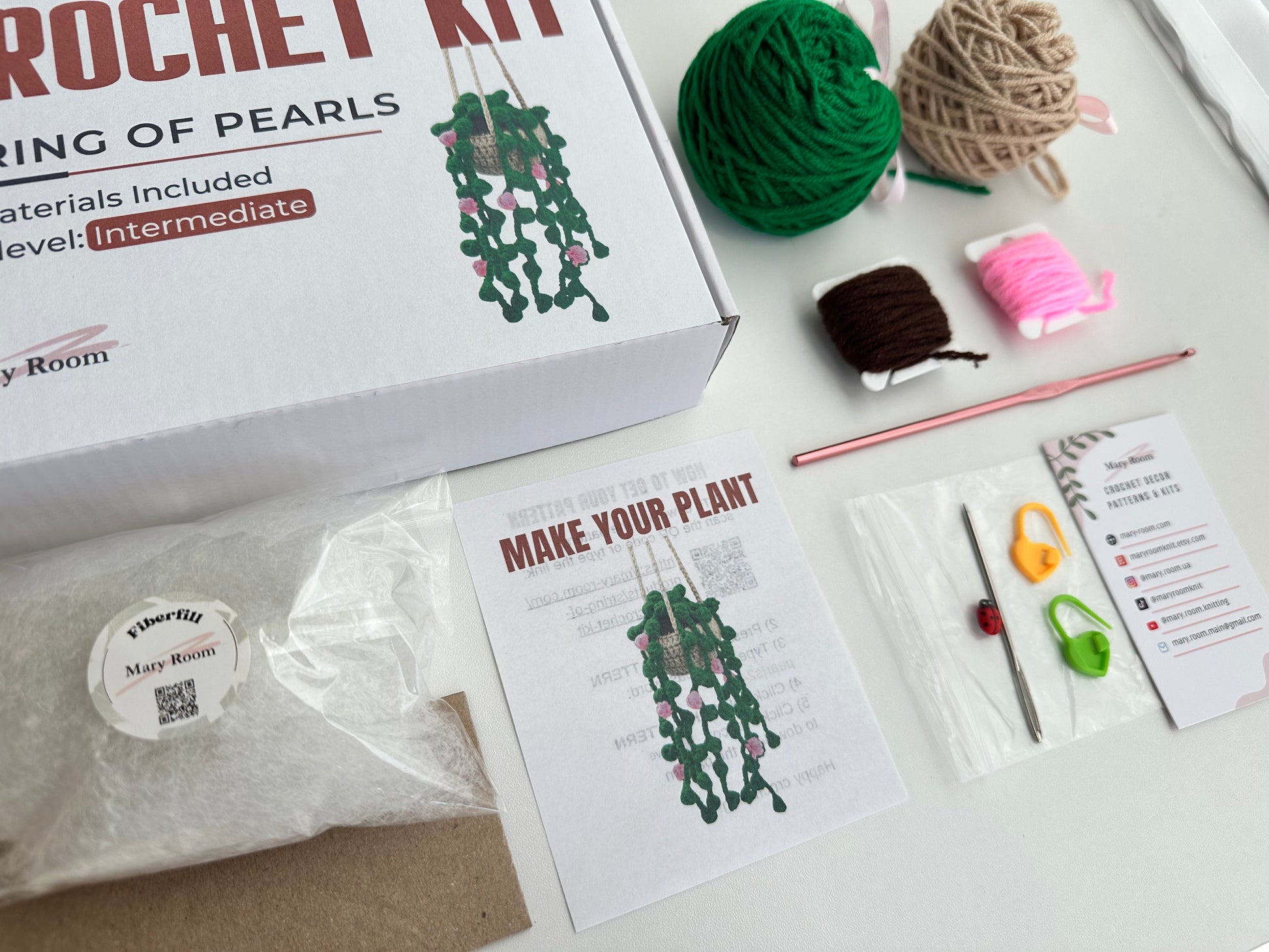 CROCHET DIY kit for making a plant