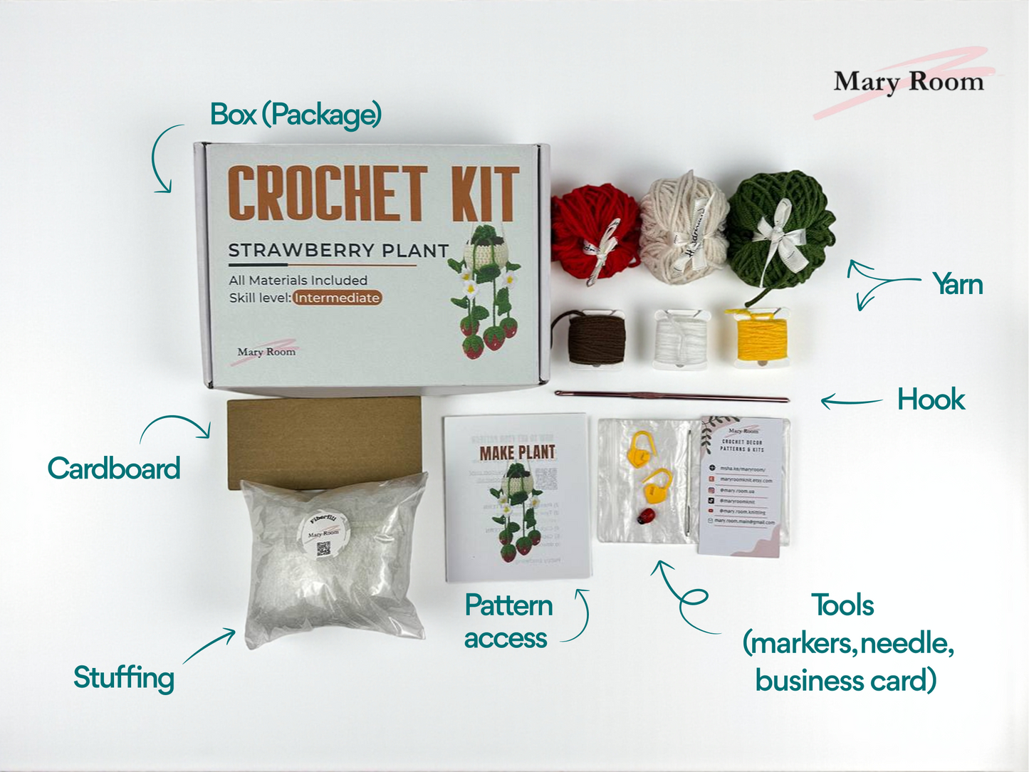 DIY Crochet Kit - Strawberry Plant