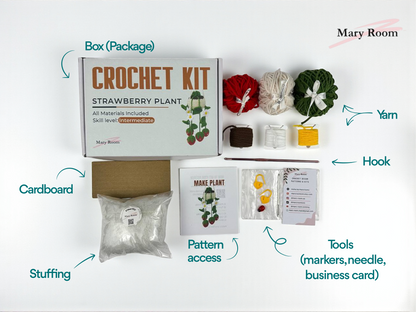 DIY Crochet Kit - Strawberry Plant