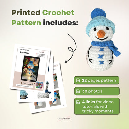 CROCHET CHRISTMAS SNOWMAN PATTERN