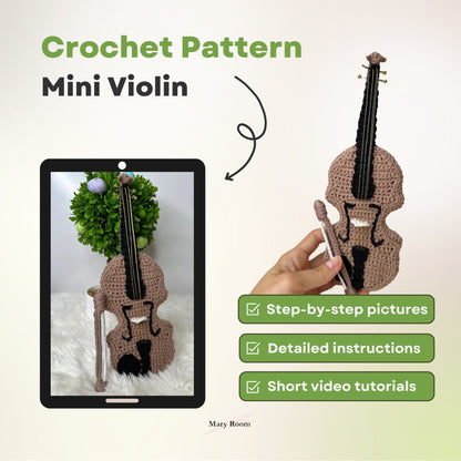 CROCHET MINI VIOLIN PATTERN