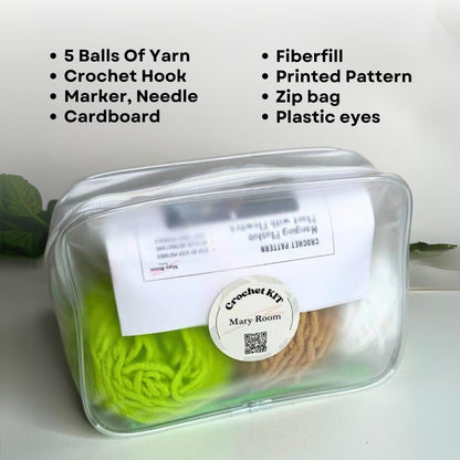 DIY CROCHET KIT: PLUSHIE HANGING PLANT WITH FLOWERS