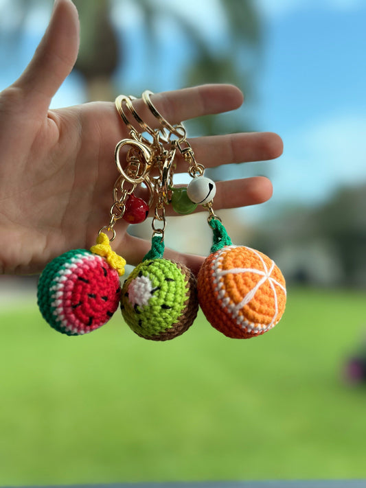 CROCHET FRUIT KEYCHAIN