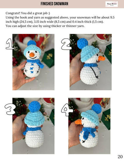 CROCHET CHRISTMAS SNOWMAN PATTERN