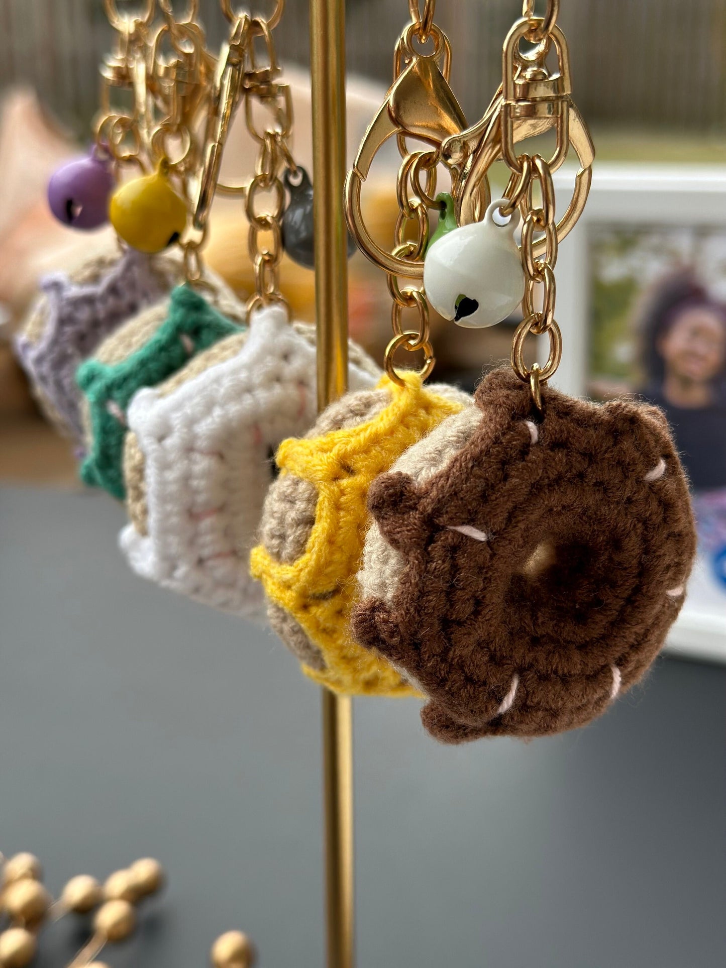 CROCHET DONUTS KEYCHAIN
