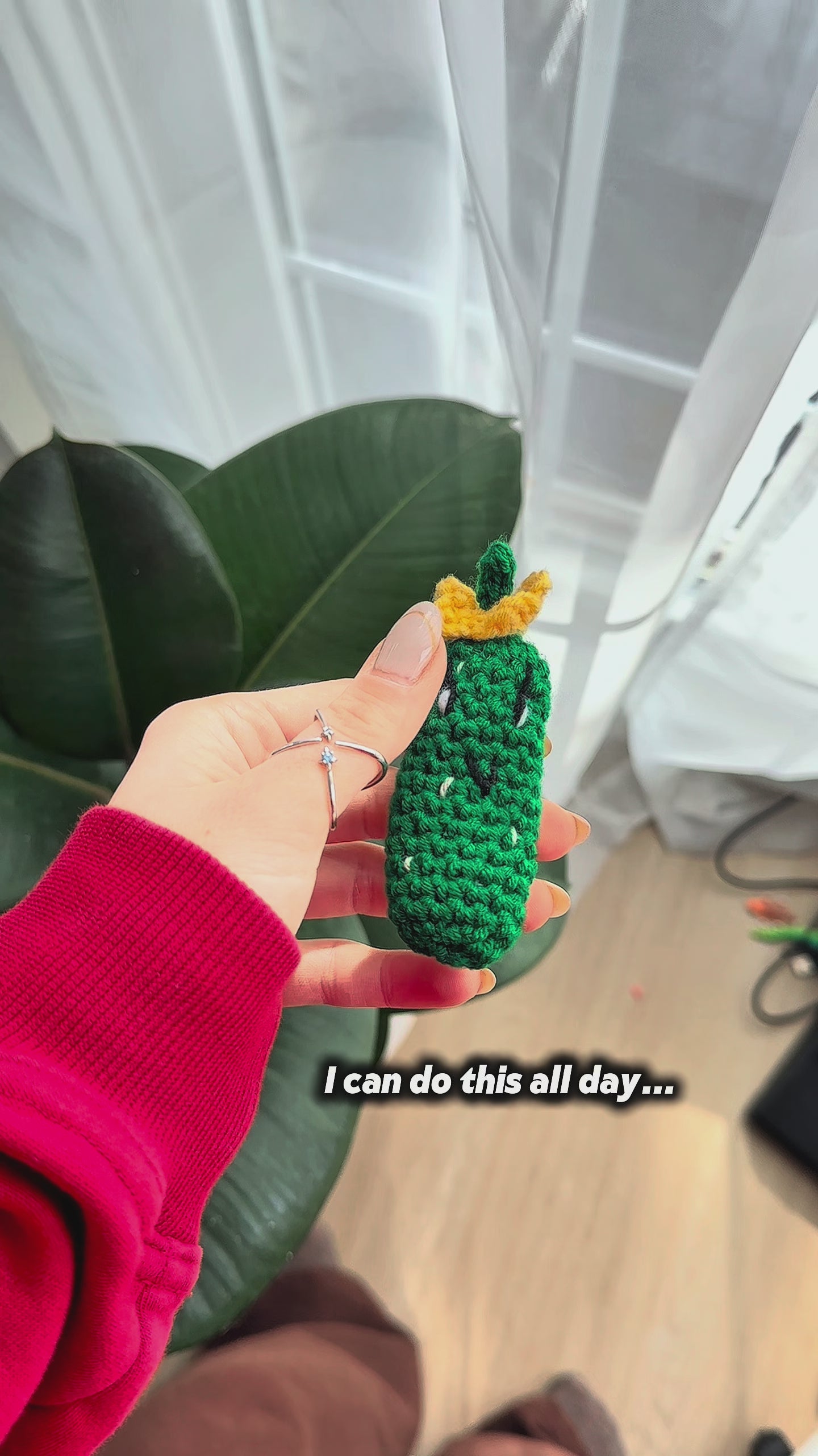 Crochet Anti-Stress Pickle Clicker Pattern